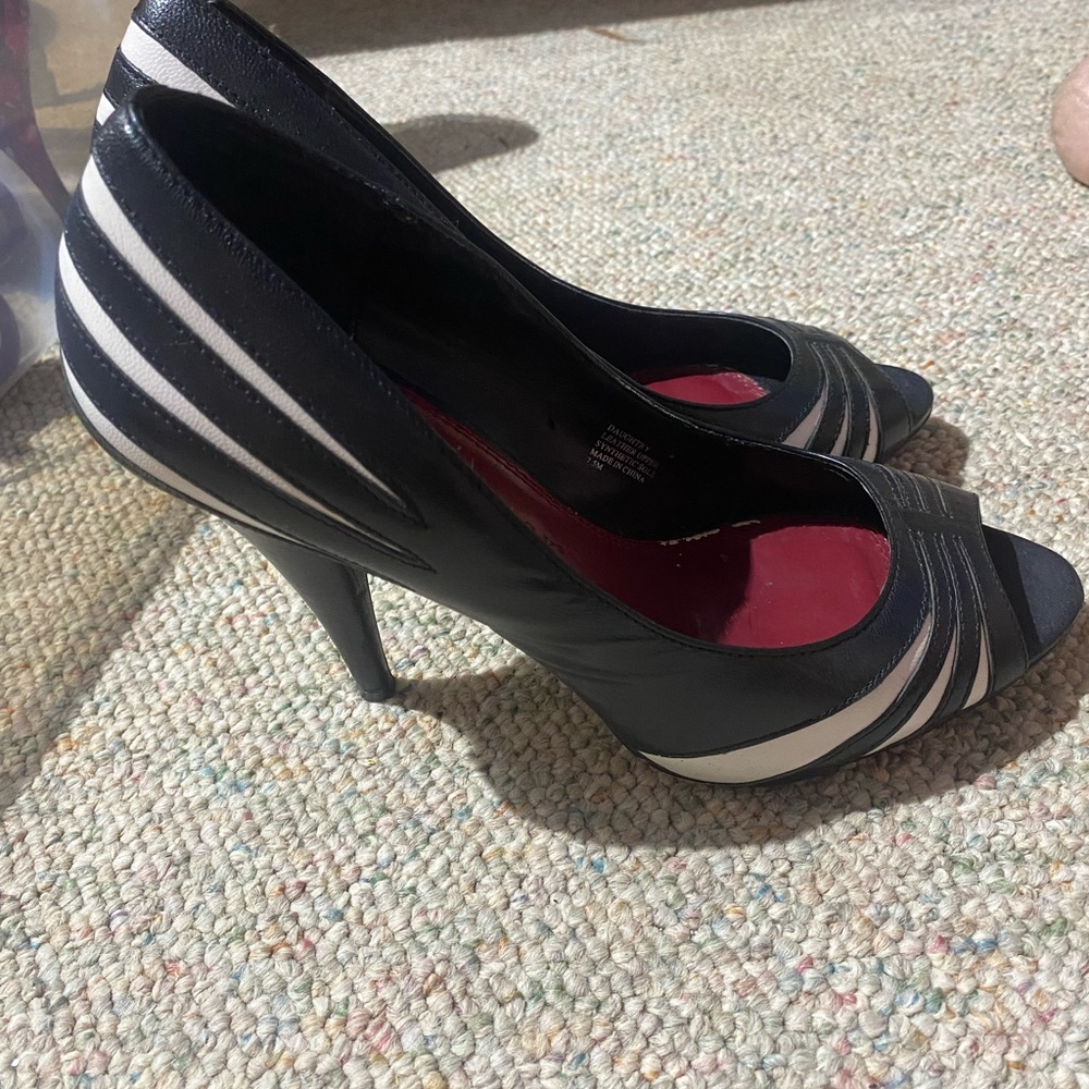 WHBM Black & White Heels